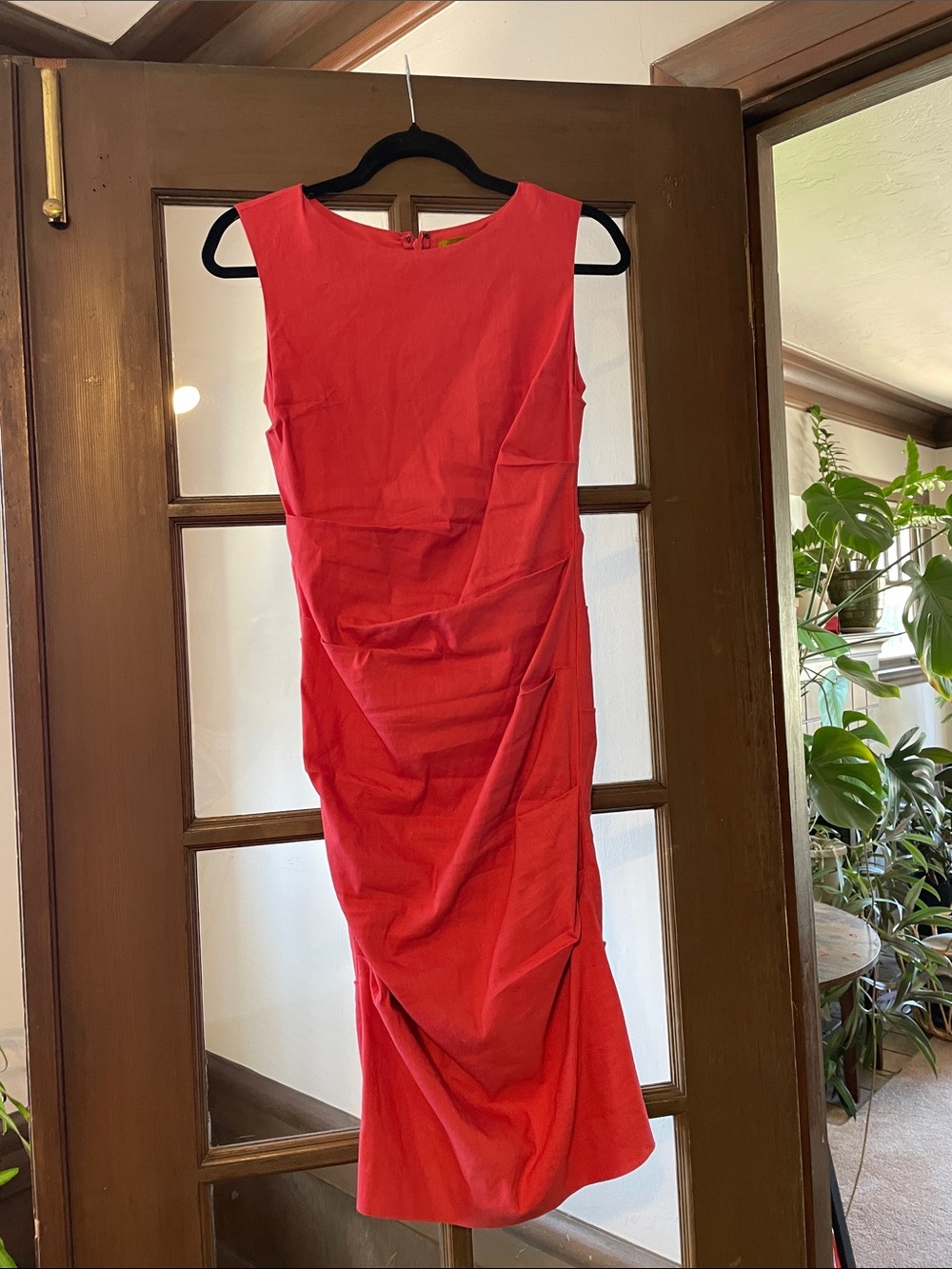 Sleeveless Red (pinkish) Sheath Dress - Classic Women's Dress